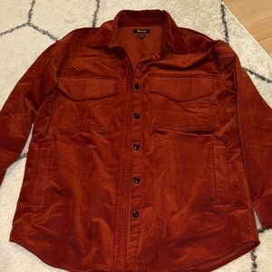 Madewell Men's Rust Corduroy Shirt Jacket